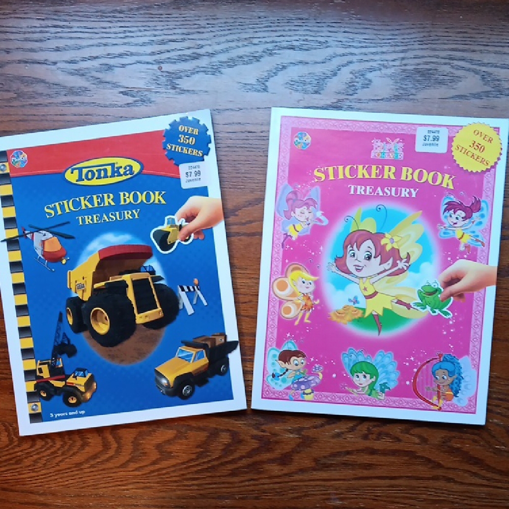 Tonka Heavy Equipment and Fairy Sticker Books